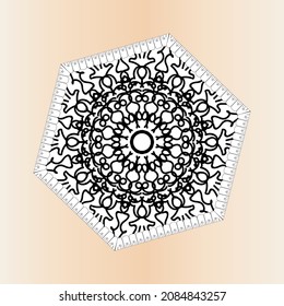Mandala vector element round ornament decoration.