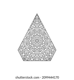 Mandala vector element round ornament decoration.