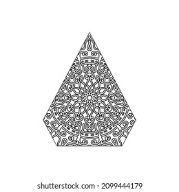 Mandala vector element round ornament decoration.