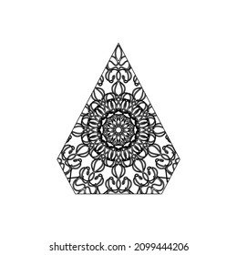 Mandala vector element round ornament decoration.