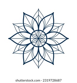 Mandala Vektor Element runde Ornament-Dekoration für Erwachsenen-Farbseiten, Stress Relaxation und Relaxation Meditation, Tattoo, Henna, etc.