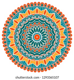 Mandala. Vector Ethnic Oriental Circle Ornament.