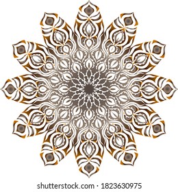 Mandala. Vector Ethnic Oriental Circle Ornament. 