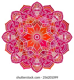 Mandala. Vector Ethnic Oriental Circle Ornament. 
