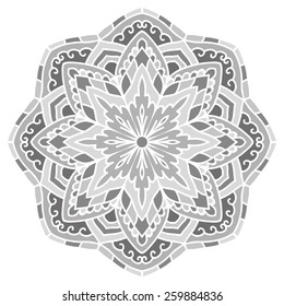 Mandala. Vector Ethnic Oriental Circle Ornament.  