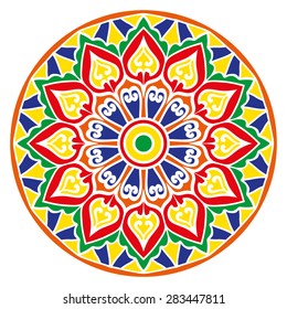 Mandala. Vector Ethnic Oriental Circle Ornament. 