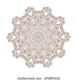 Mandala. Vector ethnic oriental circle ornament. Monochrome colors. Vector design.