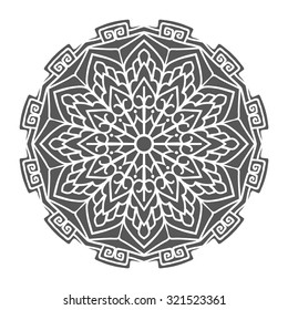 Mandala. Vector Ethnic Oriental Circle Ornament. 