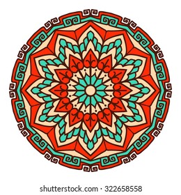 Mandala. Vector Ethnic Oriental Circle Ornament. 