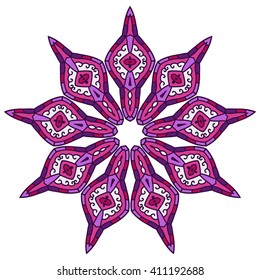 Mandala. Vector Ethnic Oriental Circle Ornament. 