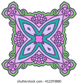 Mandala. Vector Ethnic Oriental Circle Ornament. 