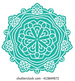 Mandala. Vector Ethnic Oriental Circle Ornament. 