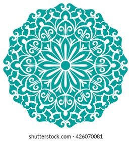 Mandala. Vector Ethnic Oriental Circle Ornament. 