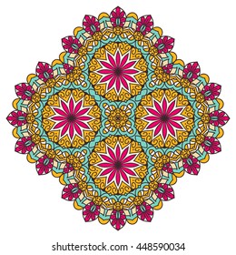 Mandala. Vector Ethnic Oriental Circle Ornament. 