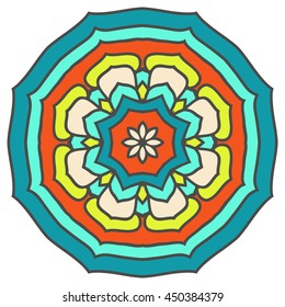 Mandala. Vector Ethnic Oriental Circle Ornament. 