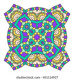 Mandala. Vector Ethnic Oriental Circle Ornament. 