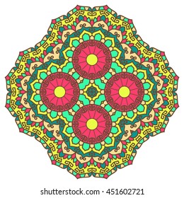 Mandala. Vector Ethnic Oriental Circle Ornament. 
