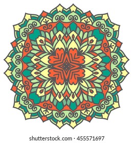 Mandala. Vector Ethnic Oriental Circle Ornament. 