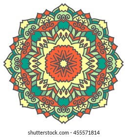 Mandala. Vector Ethnic Oriental Circle Ornament. 