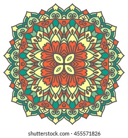 Mandala. Vector Ethnic Oriental Circle Ornament. 