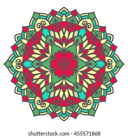 Mandala. Vector Ethnic Oriental Circle Ornament. 