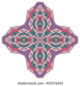 Mandala. Vector Ethnic Oriental Circle Ornament. 