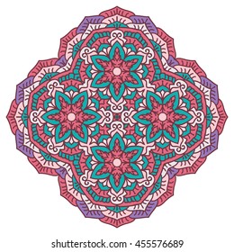 Mandala. Vector Ethnic Oriental Circle Ornament. 