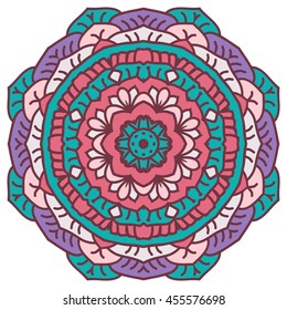Mandala. Vector Ethnic Oriental Circle Ornament. 