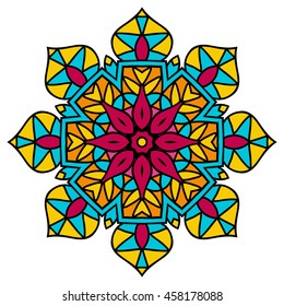 Mandala. Vector Ethnic Oriental Circle Ornament
