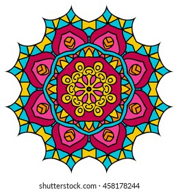 Mandala. Vector Ethnic Oriental Circle Ornament