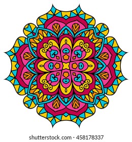 Mandala. Vector Ethnic Oriental Circle Ornament