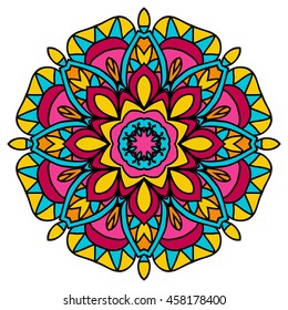 Mandala. Vector Ethnic Oriental Circle Ornament