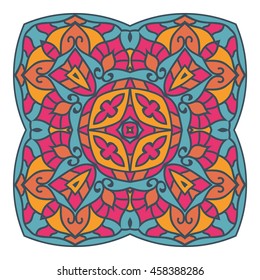 Mandala. Vector Ethnic Oriental Circle Ornament. 