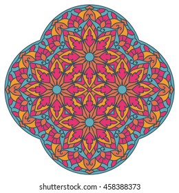 Mandala. Vector Ethnic Oriental Circle Ornament. 