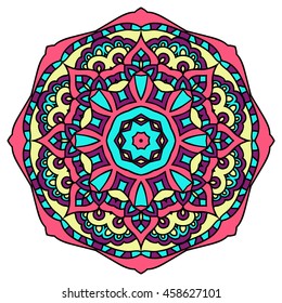 Mandala. Vector Ethnic Oriental Circle Ornament. 