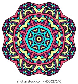 Mandala. Vector Ethnic Oriental Circle Ornament. 