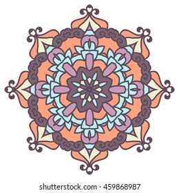 Mandala. Vector Ethnic Oriental Circle Ornament. 