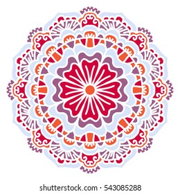 Mandala. Vector Ethnic Oriental Circle Ornament. 