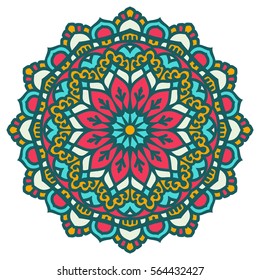 Mandala. Vector Ethnic Oriental Circle Ornament. 