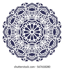 Mandala. Vector Ethnic Oriental Circle Ornament. 