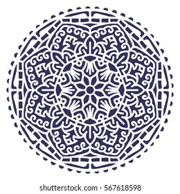 Mandala. Vector Ethnic Oriental Circle Ornament. 