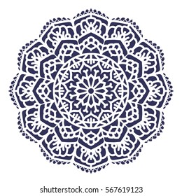Mandala. Vector Ethnic Oriental Circle Ornament. 