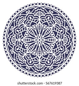 Mandala. Vector Ethnic Oriental Circle Ornament. 