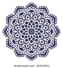 Mandala. Vector Ethnic Oriental Circle Ornament. 