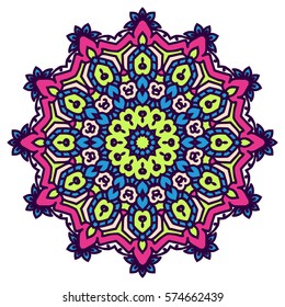 Mandala. Vector Ethnic Oriental Circle Ornament. 