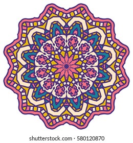 Mandala. Vector Ethnic Oriental Circle Ornament. 