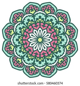 Mandala. Vector Ethnic Oriental Circle Ornament. 