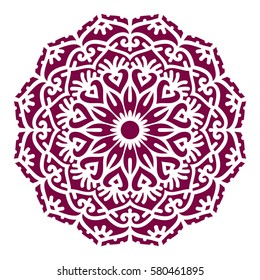 Mandala. Vector Ethnic Oriental Circle Ornament. 