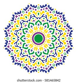 Mandala. Vector Ethnic Oriental Circle Ornament. 