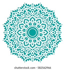 Mandala. Vector Ethnic Oriental Circle Ornament. 